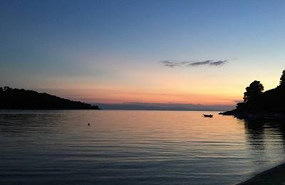 Sunset at Linarakia Restaurant in Skopelos Panormos